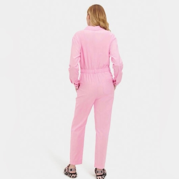 NWT! UGG Monroe Utility Jumpsuit Pink Small Pockets Barbie Cargo Comfy - Picture 2 of 7